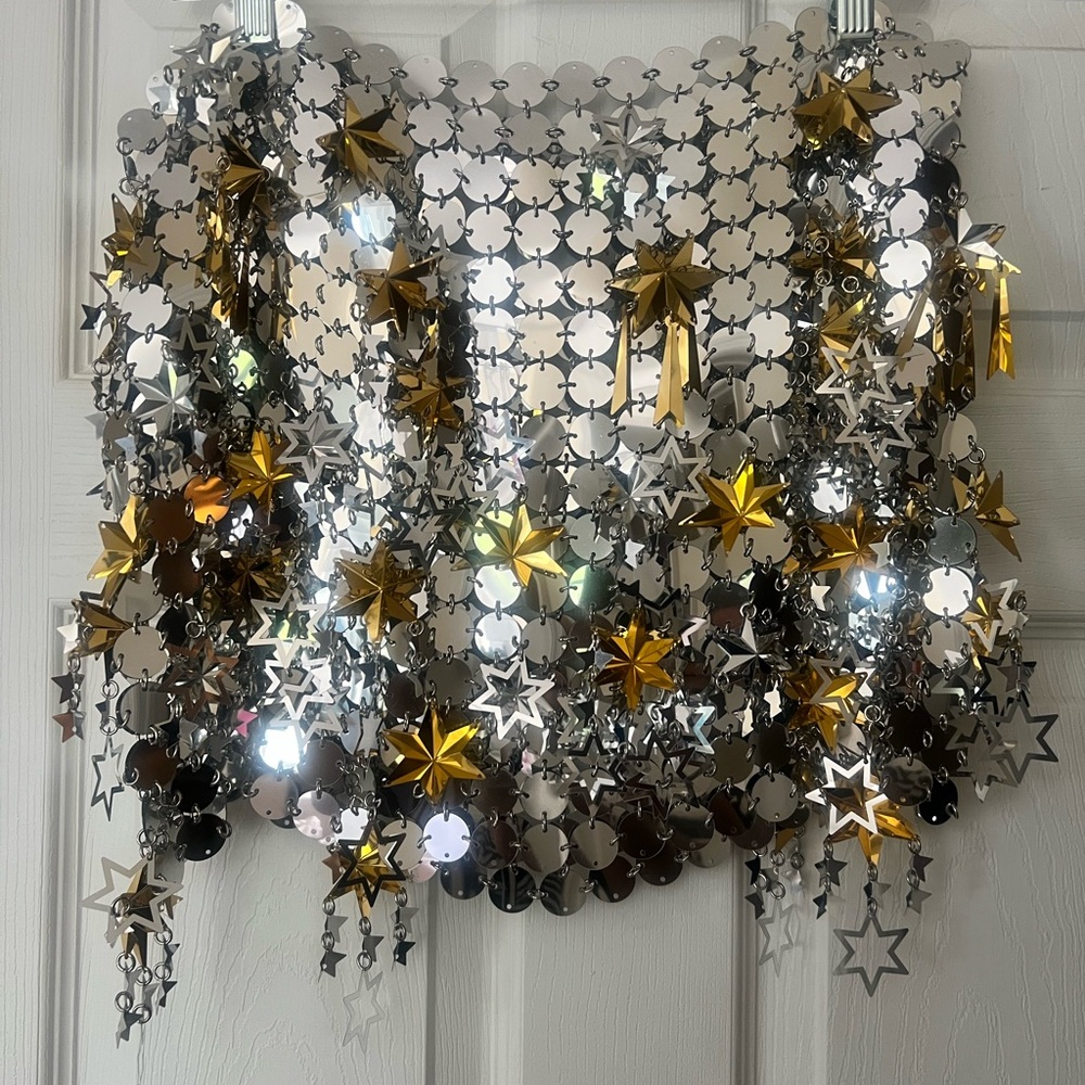 Silver and Gold Star Sequin skirt